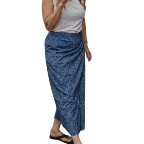 RipSkirt Hawaii Wrap Skirt Cover Up Womens Blue Casella Midnight XL - Picture 1 of 6